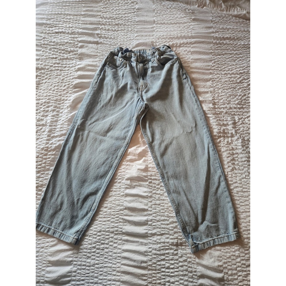 HM Kids Baggy Fit Light Wash Blue Denim Jeans Size 12-13Y  Relaxed Wide Leg